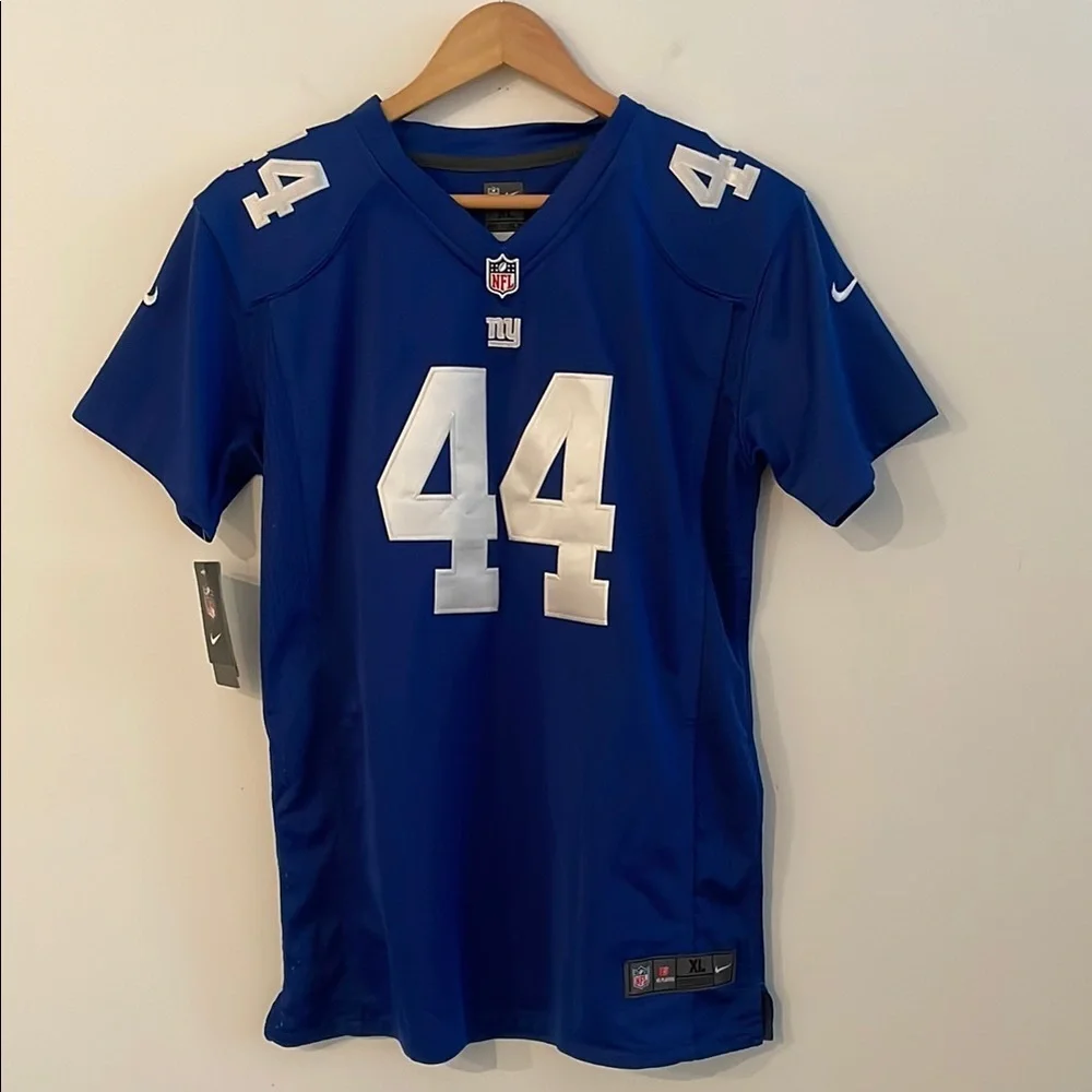 Vintage Nike Blue Jersey with White Number 44 NY Bradshaw NFL